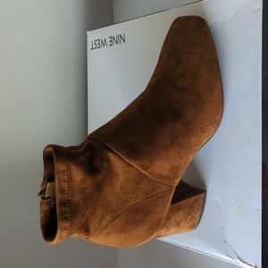 Nine West Volley2 Block Heel Boot, Medium Brown, Women's 7.5 M, NIB